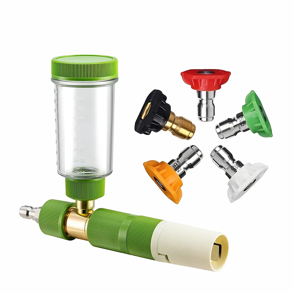 Foam Cannon Car Wash - 100ml Handgehaltene Schaumkanone mit 1/4-Zoll-Schnellanschluss, Hochdruck-Seifenflasche