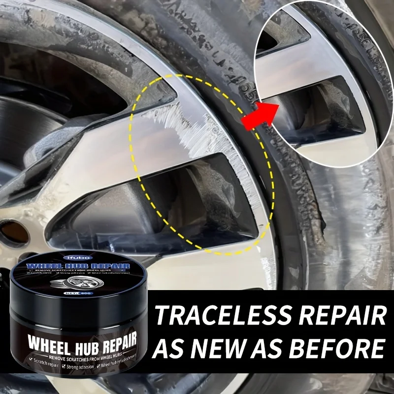 Wheel Cleaner Alloy - Universelles Radnaben-Reparaturset - Alufelgen-Kratzerentferner, Oxidationspaste und