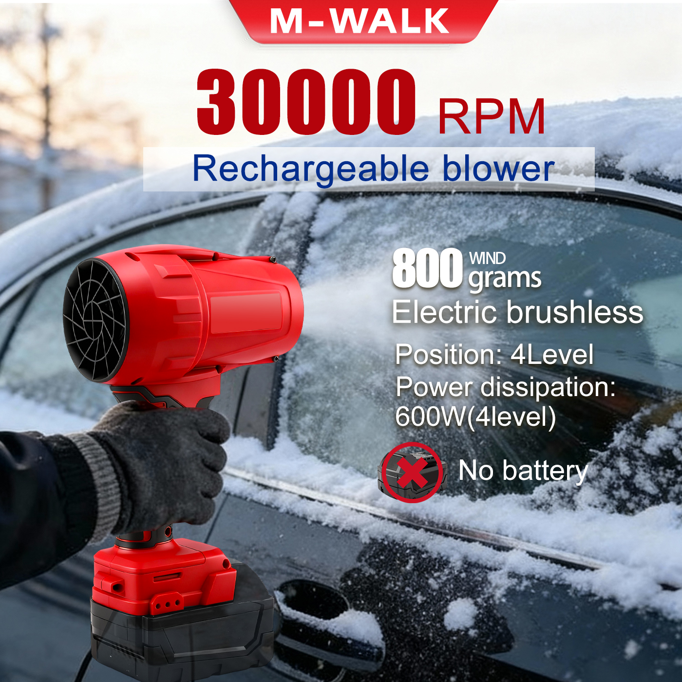 Dryer Car Blower - 200M/S Kabelloser Elektrischer Gebläse-Turbo-Jet-Ventilator, Bürstenloser Gebläse-Autotrockner,
