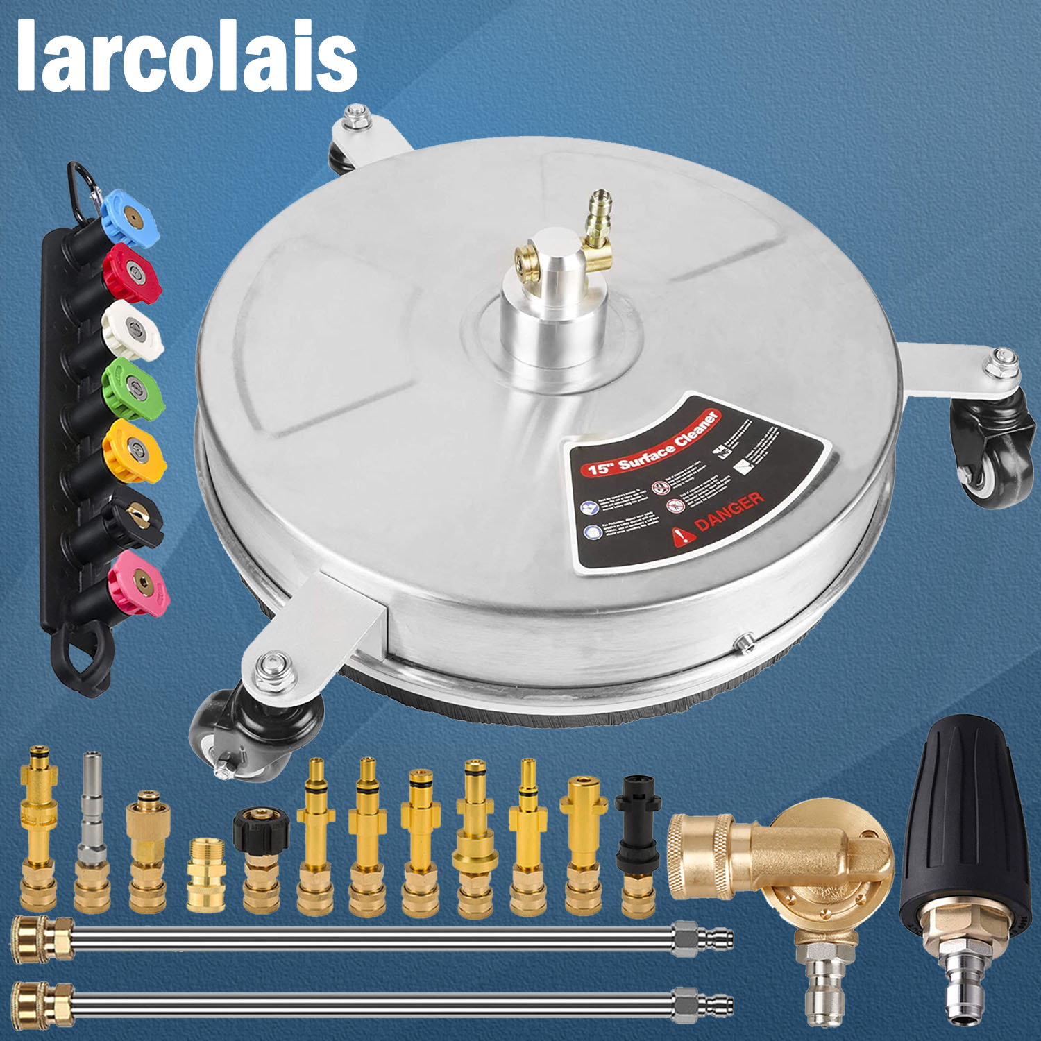 Wheel Cleaner Alloy - 4000 PSI 15 Zoll Hochdruckreiniger Oberflächenbodenreiniger