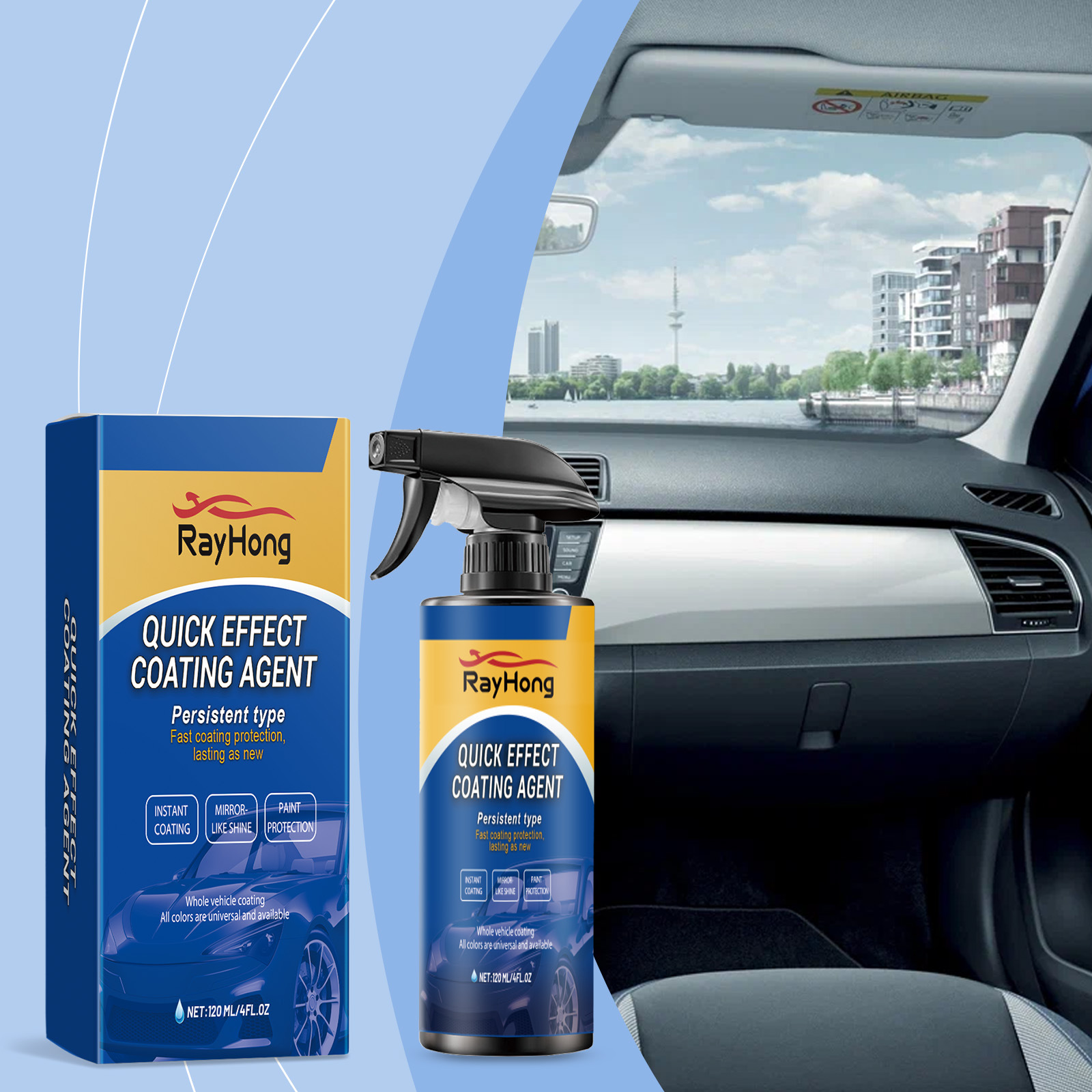 Car Wax Ceramic Coating - Auto-Keramikbeschichtungsspray Schneller Nano-Hydrophober Lackschutz Anti-Kratzer Wasserlose