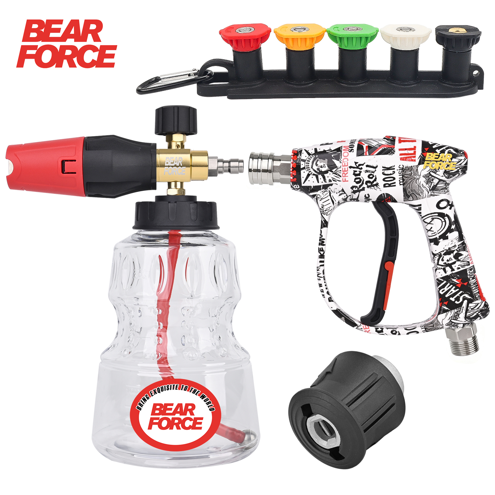 Pressure Washer Foam Gun - BEAR FORCE Hochdruckreiniger, farbig lackiert, kurze
