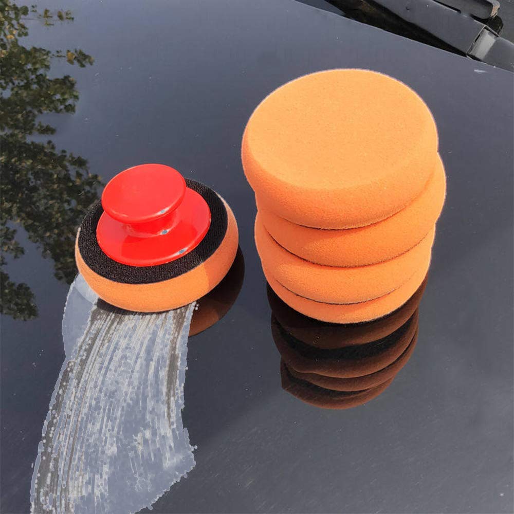 Wax Applicator Pad - 6-teiliges Auto-Wachs-Applikator-Set Weiche Schwamm-Applikatoren Schaumstoff-Wachs-Pads mit