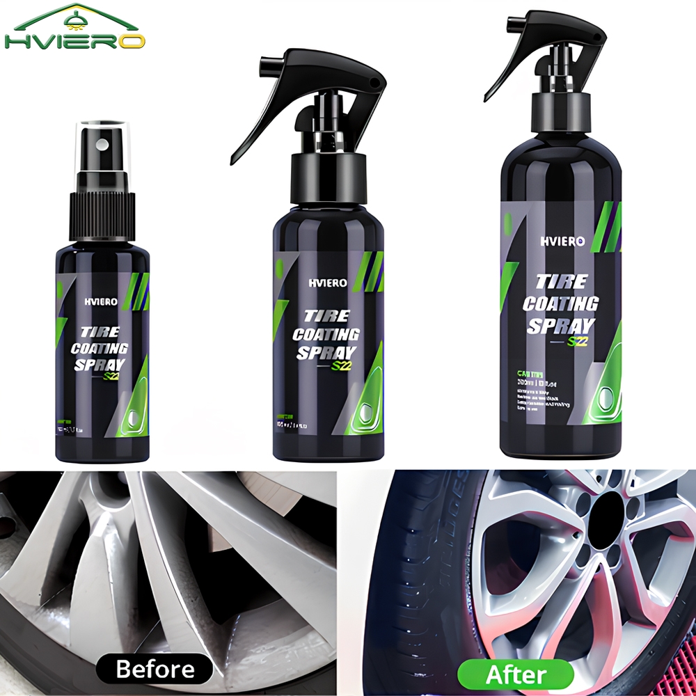 Tire Shine Spray Sealant - Reifenglanz HVIERO S22 Reifenbeschichtungsspray Hydrophober Dichtungswachs
