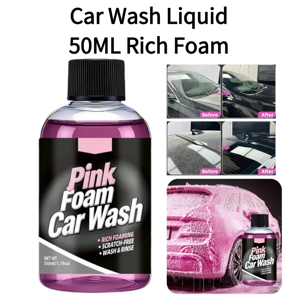 Microfiber Towel Detailing - 50ml Schaum-Autowaschmittel Aktives Schnee-Shampoo Reichhaltig Schäumende
