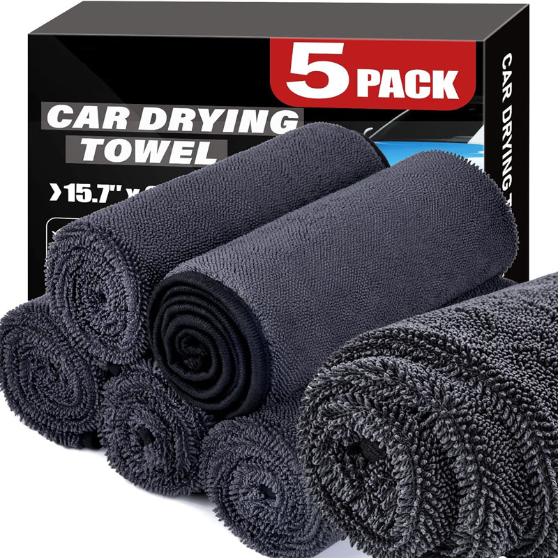 Microfiber Towel Detailing - 1/5 Stück Hochleistungs-Autohandtuch 1200 g/m2, superabsorbierendes