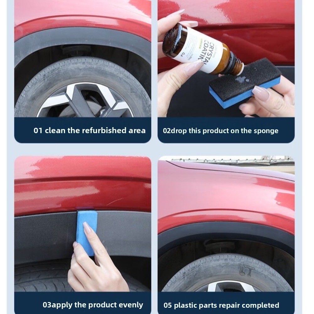 Trim Restorer Plastic - Neue langlebige Kristallbeschichtung, Aufarbeitungsbeschichtung, wasserdichter Kunststoff-Restaurator,