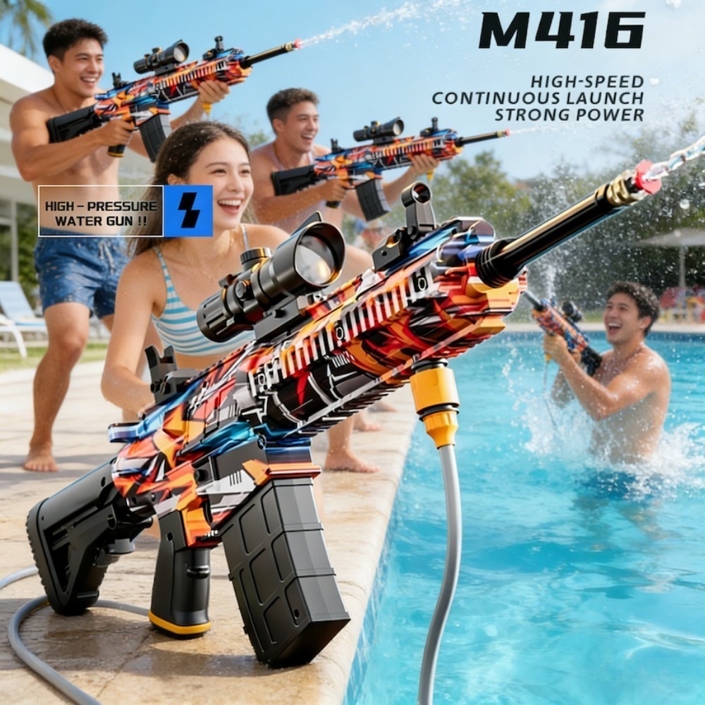 Car Shampoo Ph - M416 Hochdruck-Elektro-Wasserpistole mit Wiederaufladbarem Modularem Akku,
