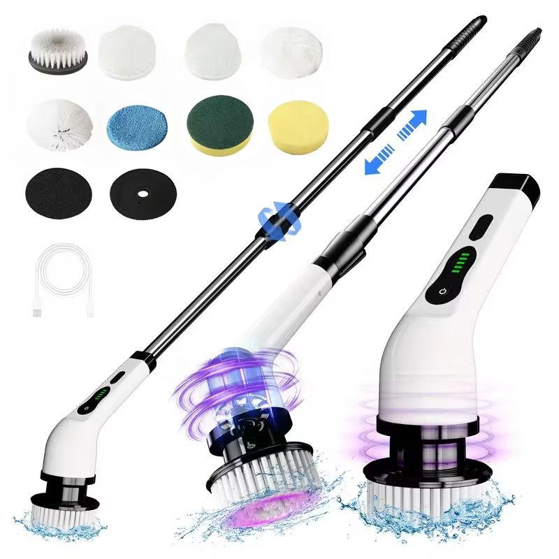 Car Cleaning Brush - Kabelloser Elektrischer Reinigungsbürsten-Set, Multifunktionale Rotierende Bürste