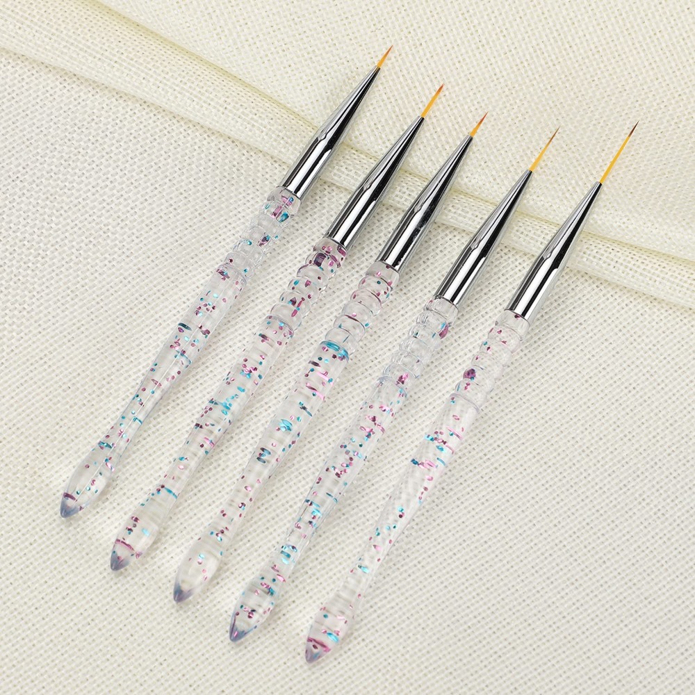 Detailing Brush Set - 5-teiliges professionelles Nail-Art-Pinselset für Gel-Lackierung, ultrafeine