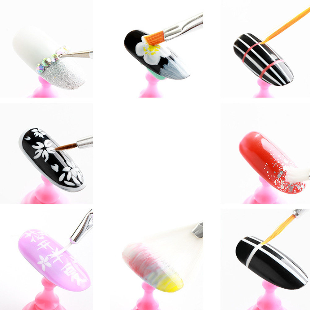 Detailing Brush Set - 20-teiliges Nail-Art Pinsel-Set Silikon-Liner-Kit Feine Detail-Nagellackierwerkzeuge