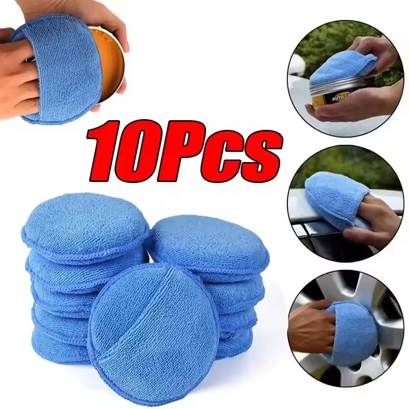 Interior Detailing Kit - 10/1Pcs 5-zoll Mikrofaser Wachs Applikator Pad