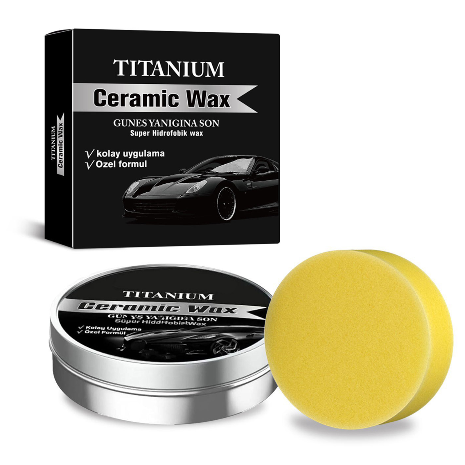 Car Wax Ceramic Coating - 100g Keramik-Wachscreme, Keramik-Autobeschichtungswachs, Autopflege-Politur, Auto-Kratzerentferner-Wachs für