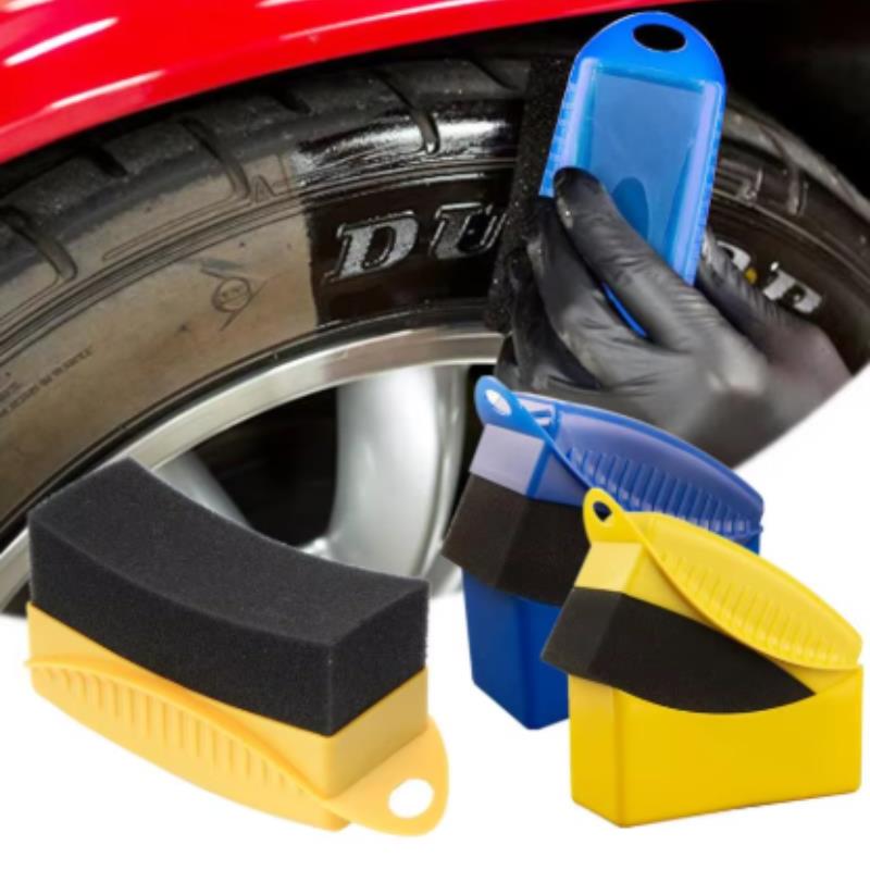 Car Cleaning Brush - Auto-Radpolier- und Wachs-Schwammbürste aus ABS-Kunststoff –