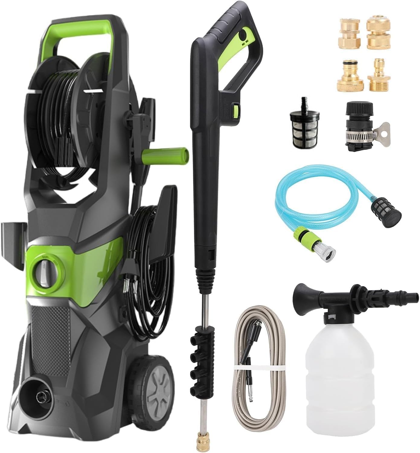Pressure Washer Foam Gun - 4000PSI elektrischer Hochdruckreiniger, 3000 W Hochleistungsreiniger