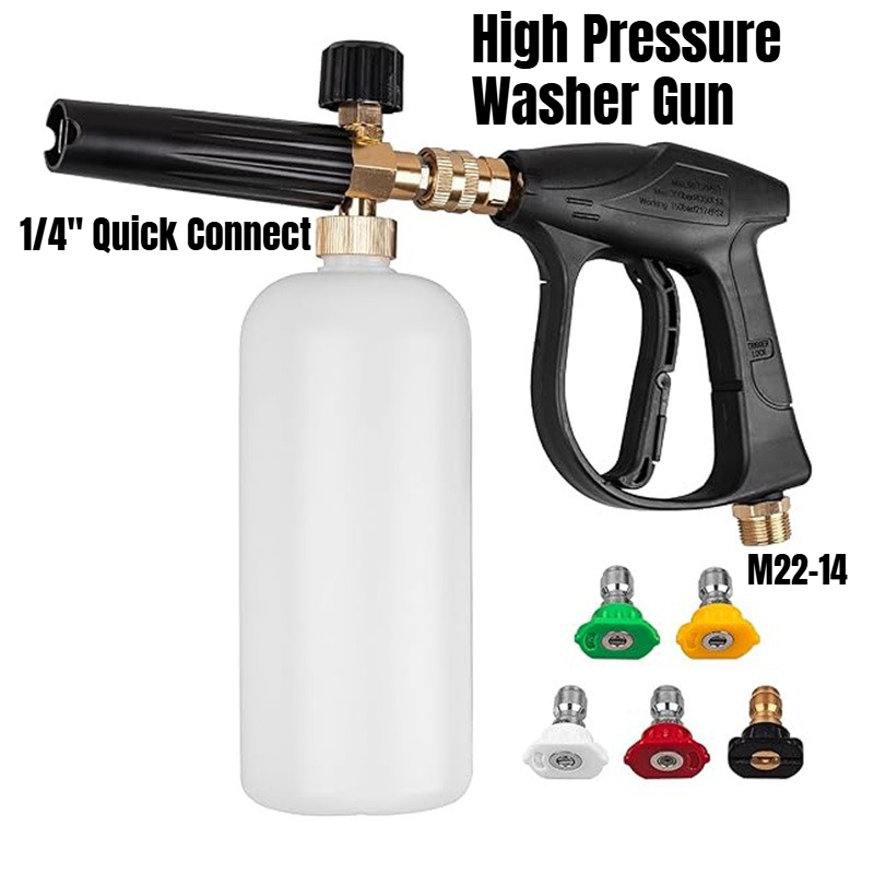 Pressure Washer Foam Gun - Hochdruck-Waschpistole 2175 PSI Autowasch-Reinigungswerkzeug, M22-14 Gewinde