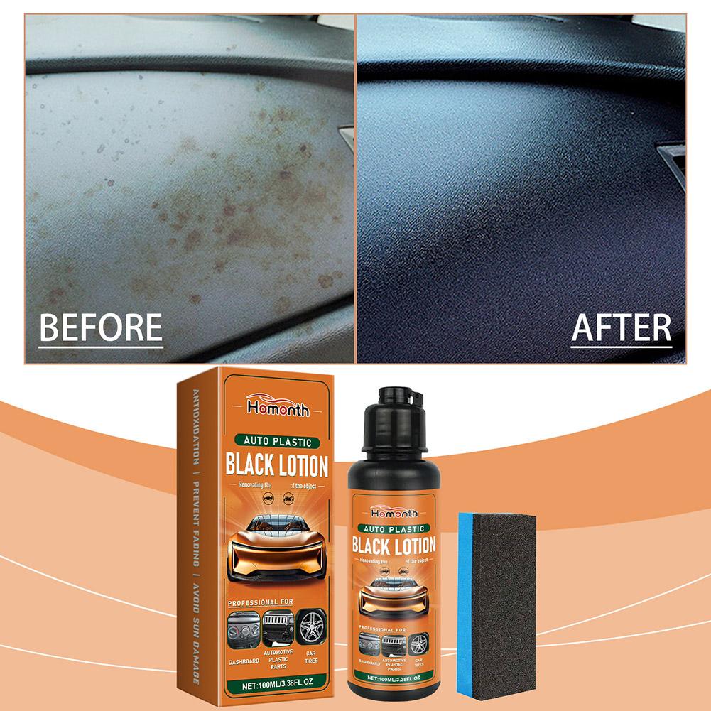 Trim Restorer Plastic - 100ml Auto Kunststoff-Schwarzlotion Kunststoff-Restaurator Schwarzbeschichtung für