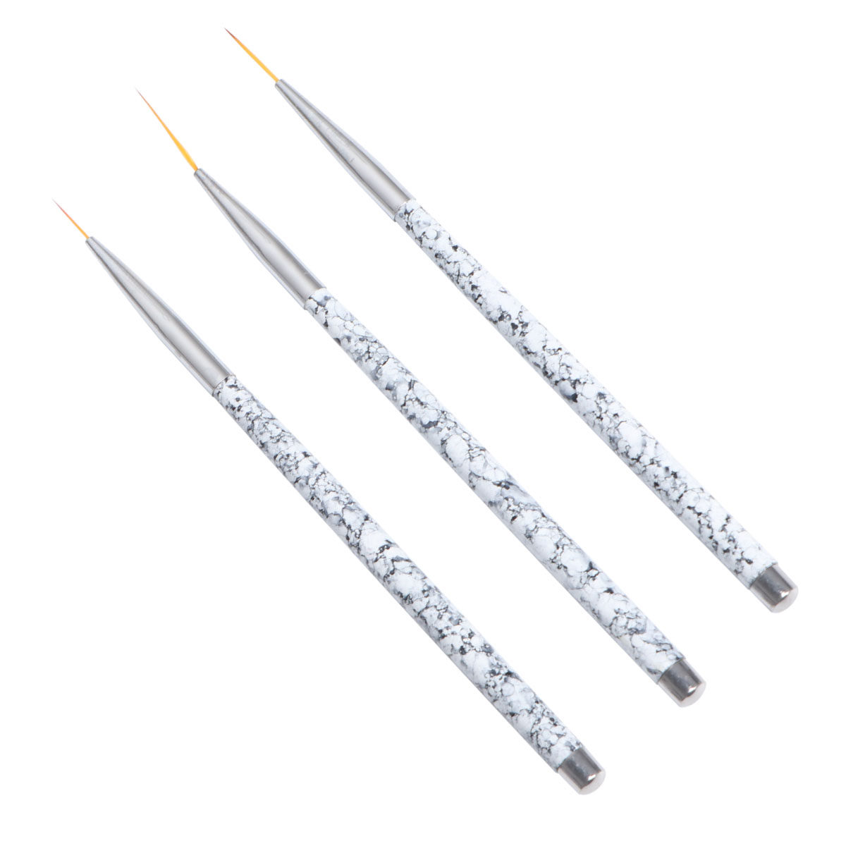 Detailing Brush Set - 3-teiliges Nail-Art Pinselset mit Nylonborsten und