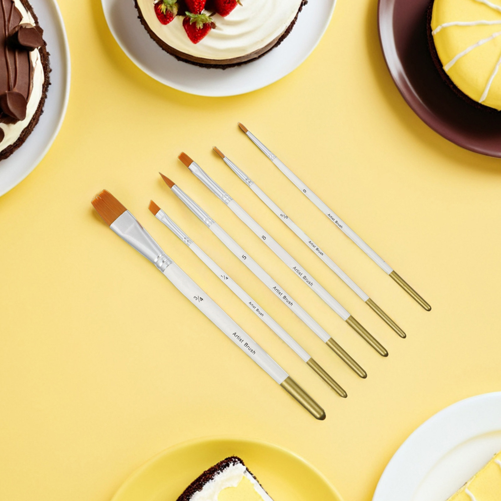 Detailing Brush Set - 12-teiliges Kuchendetail-Pinselset Vielseitiges Mehrzweck-Gebäckpinsel-Kit für Fondant-Werkzeuge