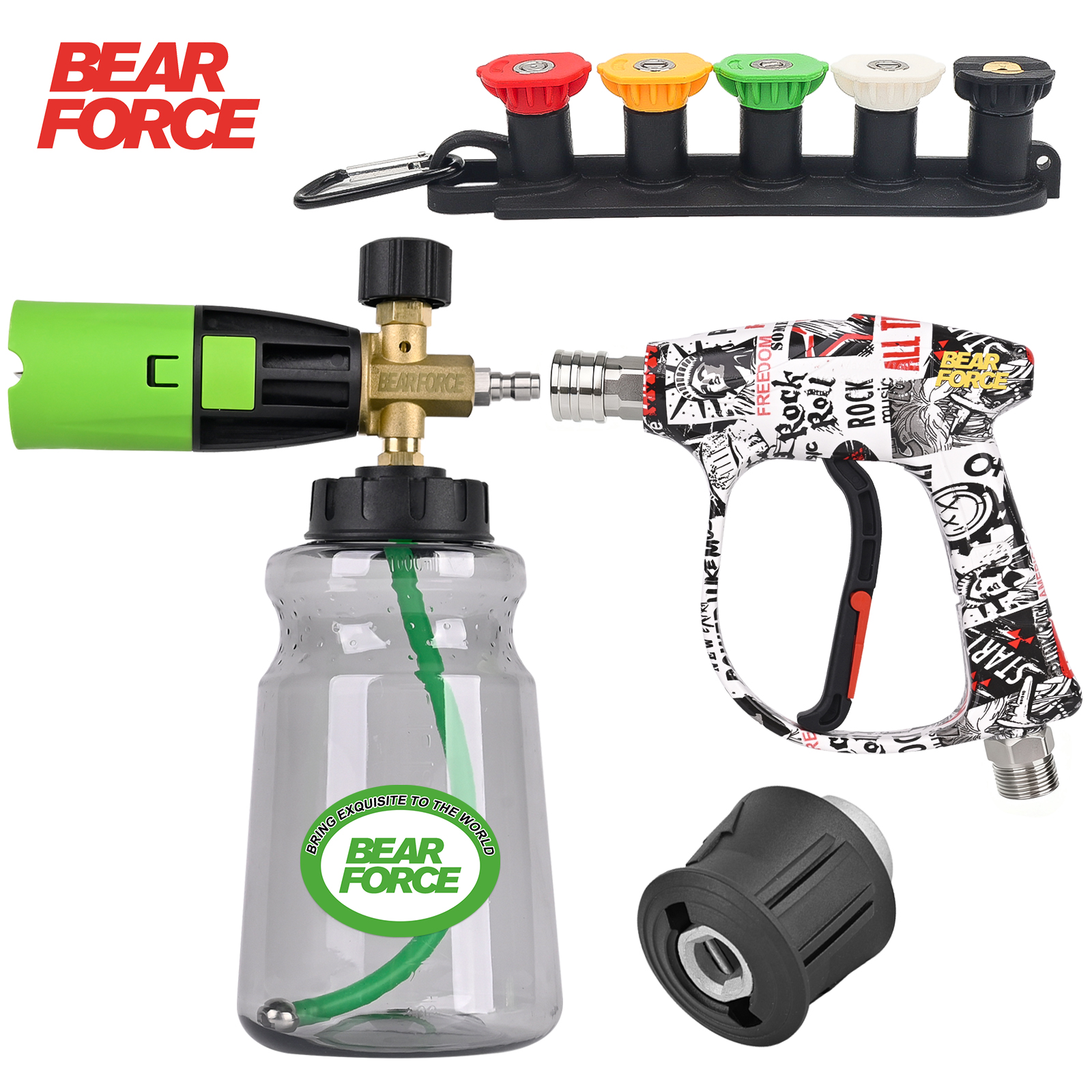 Foam Cannon Car Wash - BEAR FORCE Hochdruckreiniger Schaumkanone & Spritzpistolen-Set