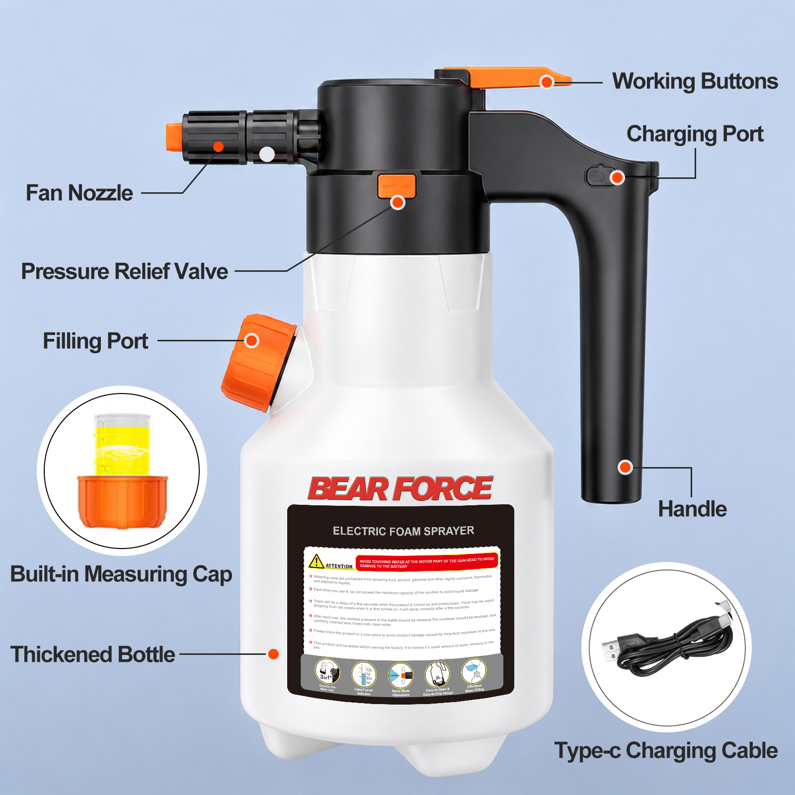 2L Elektrischer Schaumsprüher, – Foam Cannon Car Wash Bewertung und Preis