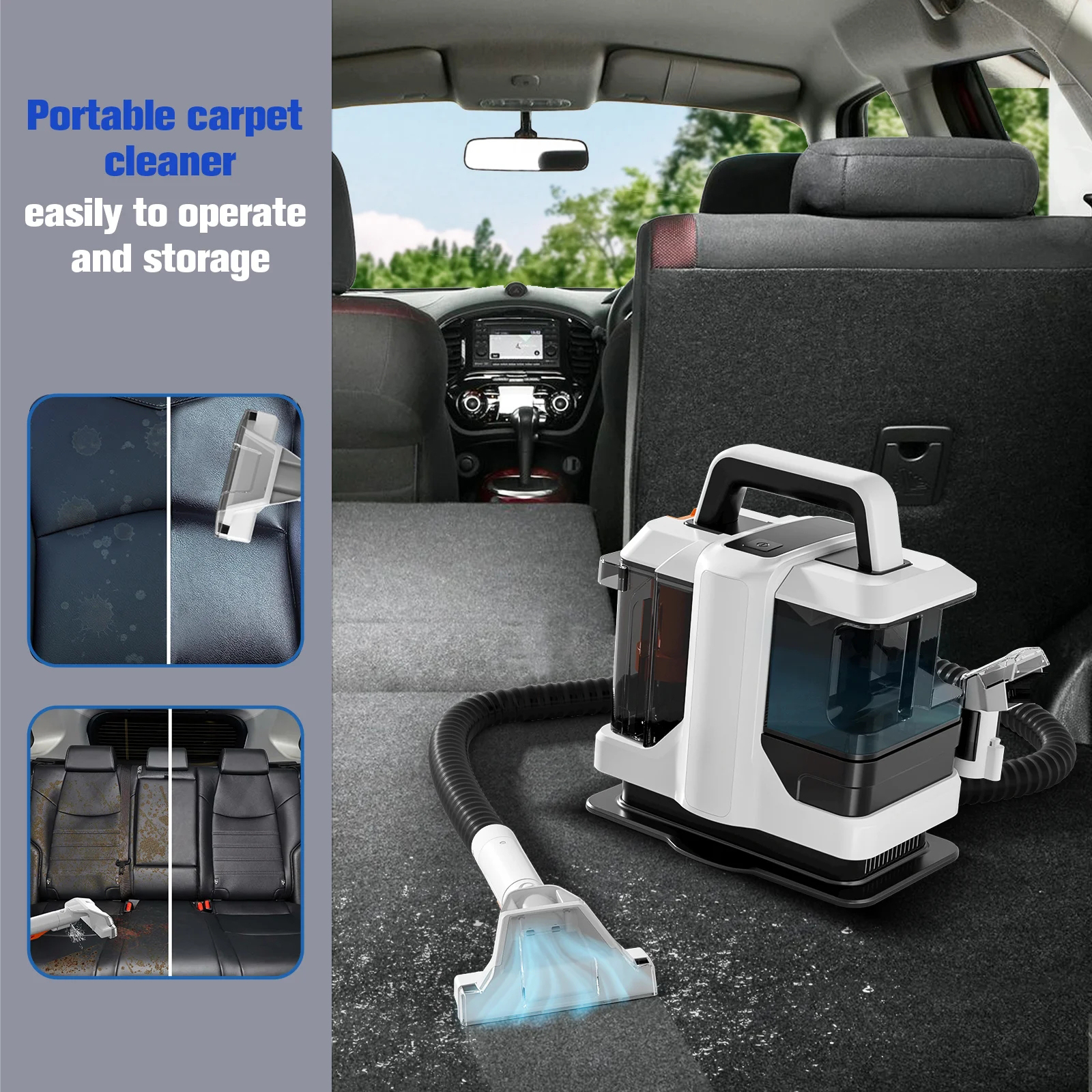 Neueste tragbare Haushaltsgerä – Seat Cleaner Fabric Bewertung und Preis