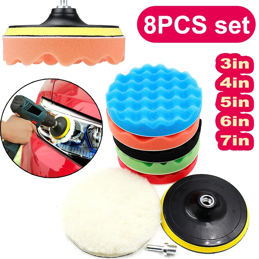 8Pcs Auto Polieren Pads Kit 3/ – Polish Pad Set Buffer Bewertung und Preis