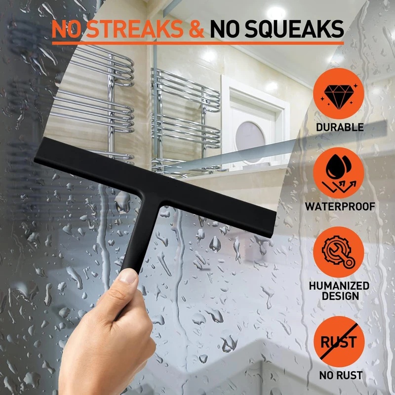 Mattschwarzer Silikon-Abzieher – Glass Cleaner Streak Bewertung und Preis
