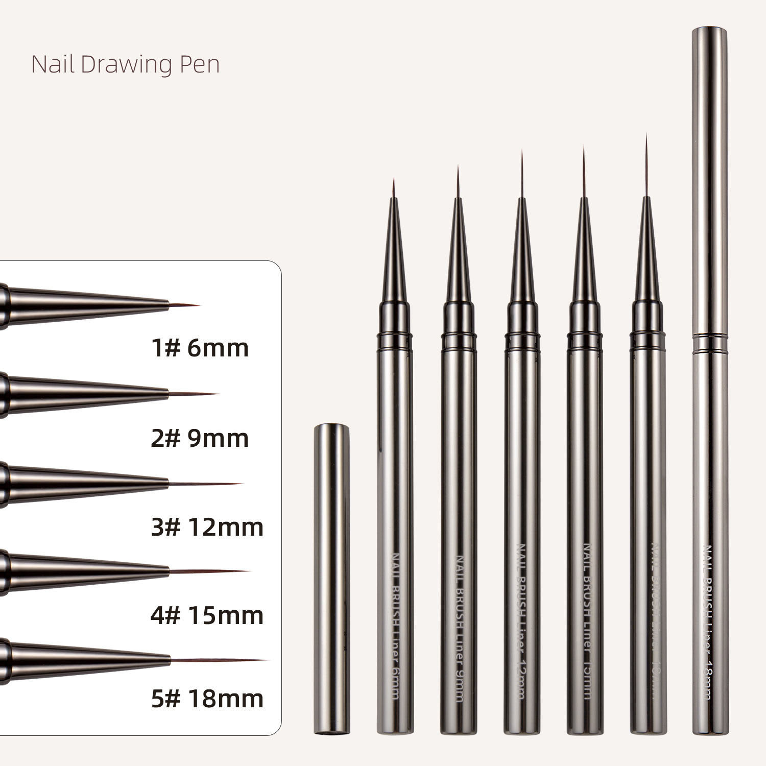 1/3/5-teiliges Nail-Art-Pinsel – Detailing Brush Set Bewertung und Preis