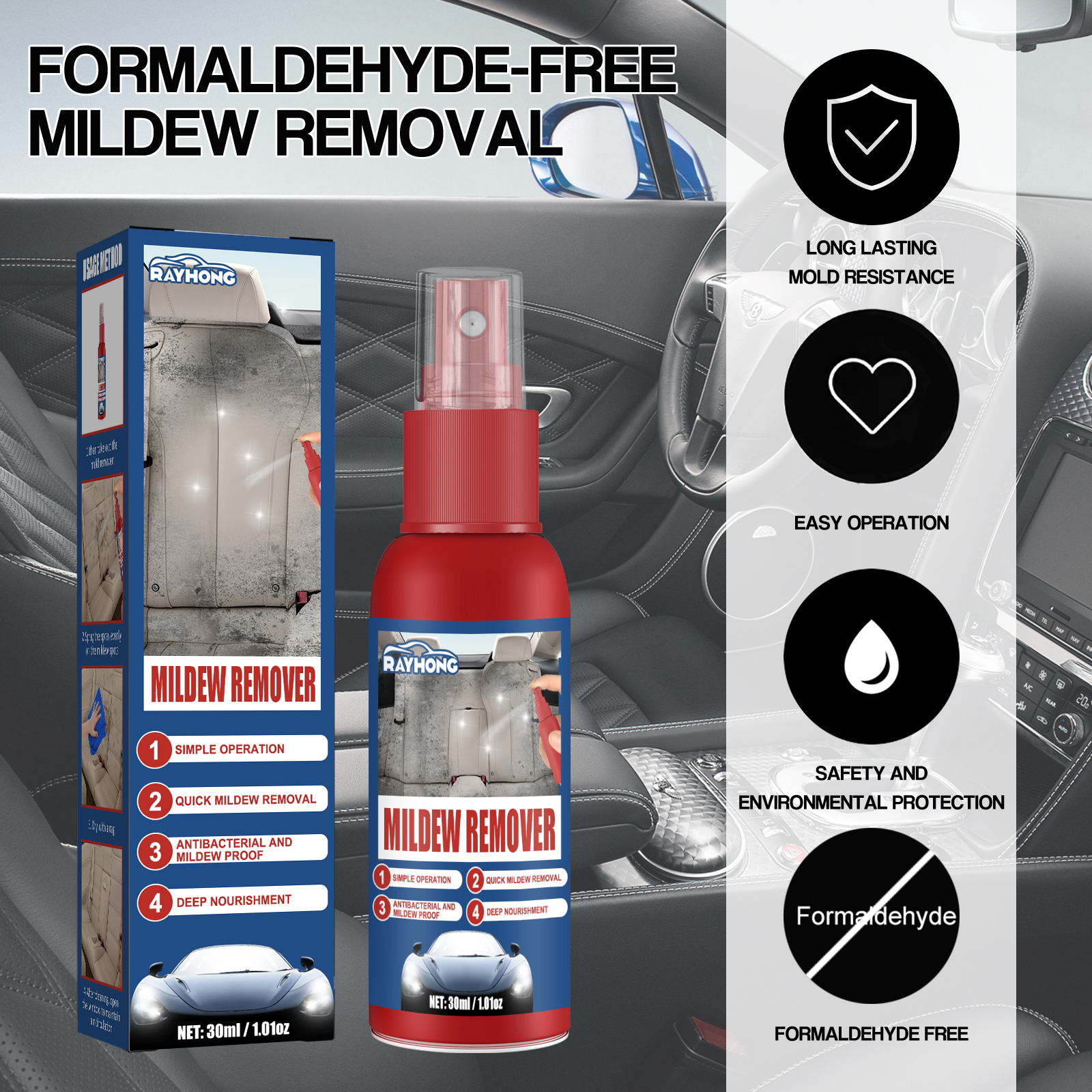 Auto-Schimmelentferner-Spray M – Leather Cleaner Interior Bewertung und Preis
